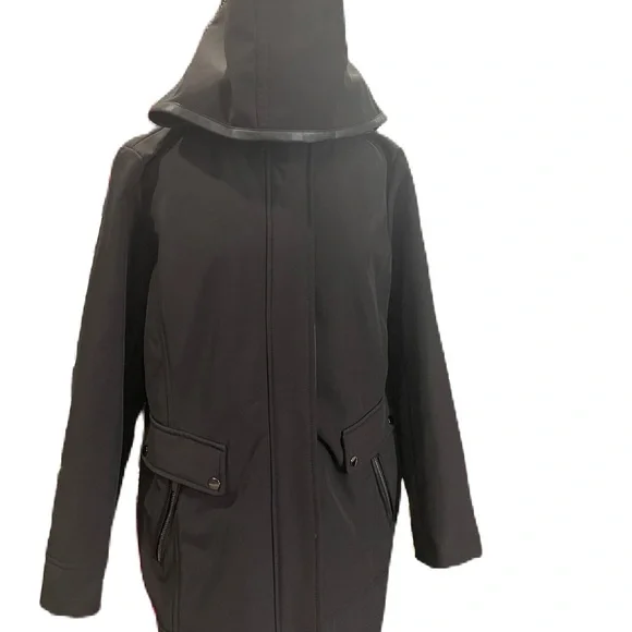 Badgley Mischka Black Paneled Thermotech Jacket - Picture 4 of 16